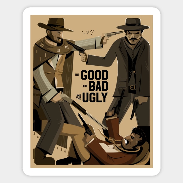 The Good The Bad and The Ugly Sticker by rafaelkoff